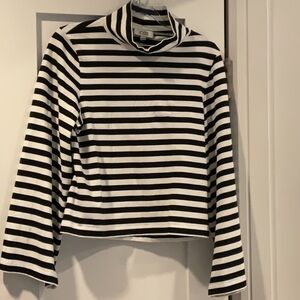COS striped bell sleeve shirt